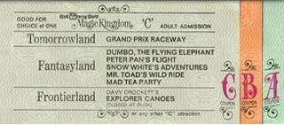 Original ticket book from Walt Disney World